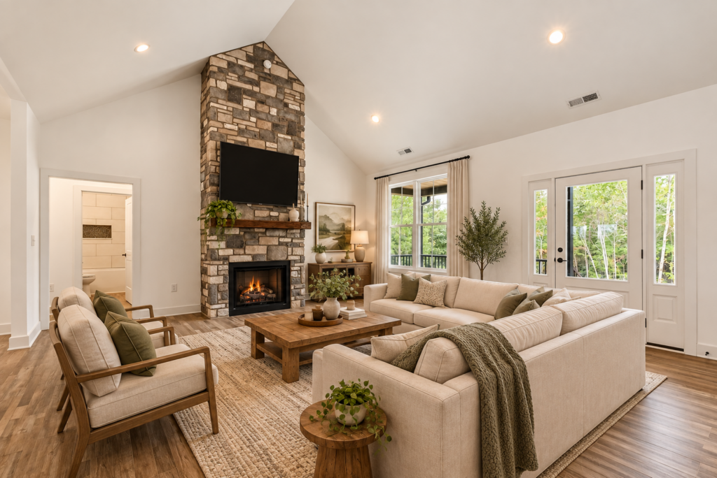 staged living room