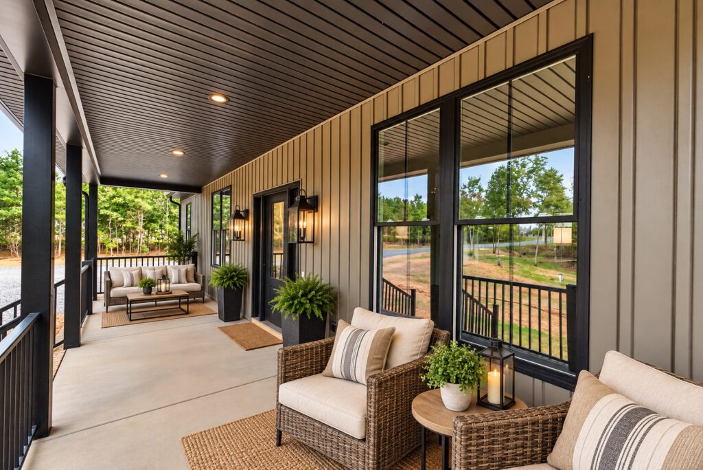 staged porch